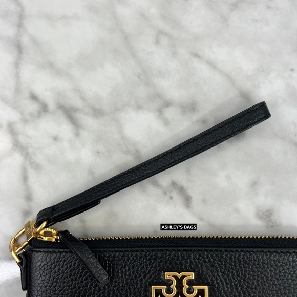 Tory Burch Britten Large Zip Pouch In Black - Picture 3 of 6